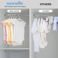 thumbnail image 6 of SereneLife 60 Pack Plastic Kids Hangers – Non-Slip Baby Hangers for Closet, Space-Saving Thin Design for Organizing Clothes, Infant, Toddler, and Newborn Clothing (White), 6 of 7