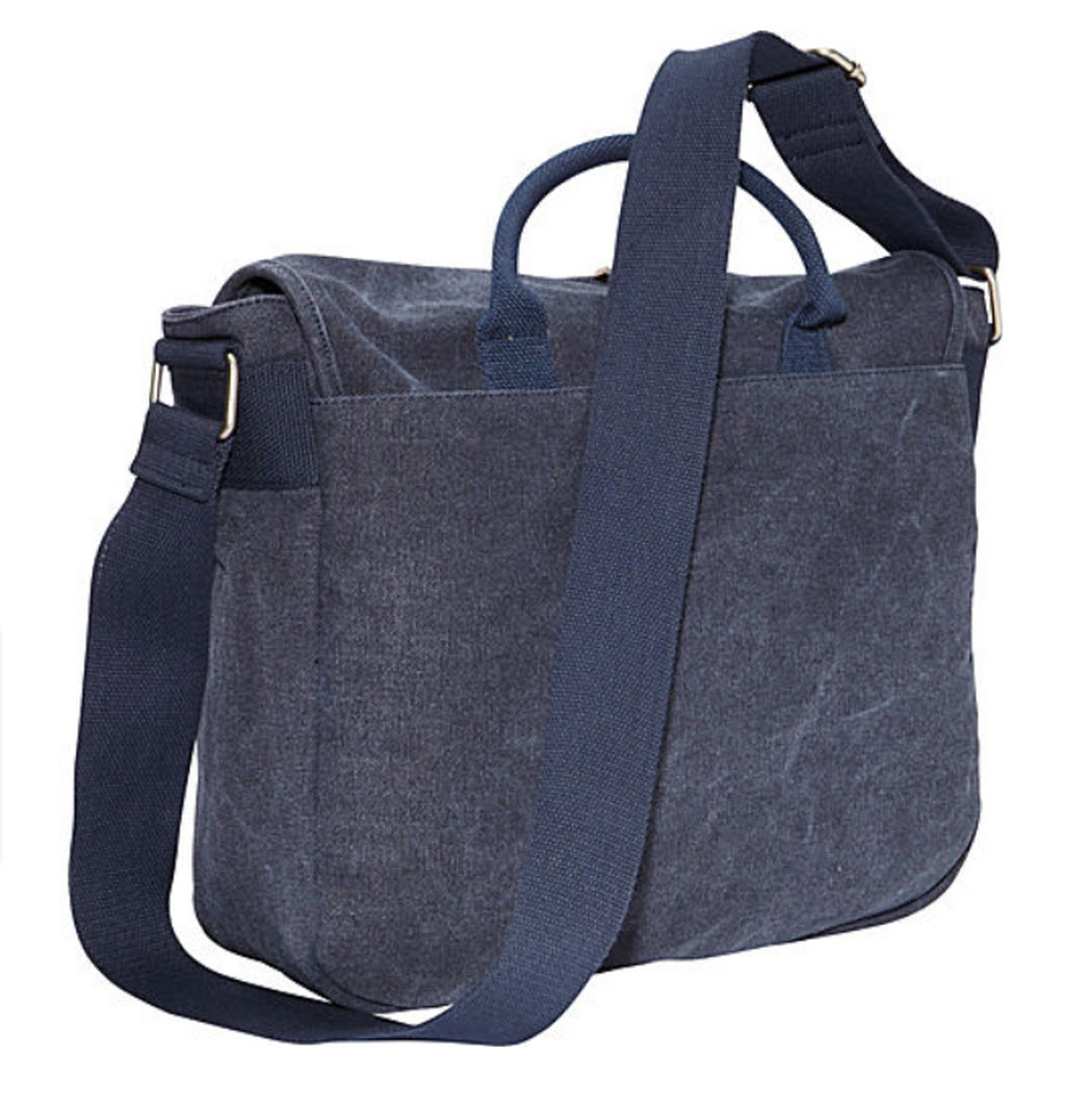 Ducti "Blue Angel" Canvas Laptop Messenger Bag - Navy Blue