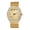 Gold, variant on Luxury Unisex Rhinestone Watches Big Roman Numerals Face Women's Men's Analog Quartz Watch Gold Silver Stainless Steel Bracelet Band