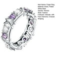 thumbnail image 7 of Dujiujun Faux Diamond Ring Shiny Crossed Ladies Crossover Two-tone Zircons Ring Party Supply, 7 of 7