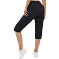thumbnail image 2 of TACVASEN Women's Capris Lightweight Quick-Dry Water Resistant Hiking Pants,Black,M, 2 of 5