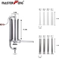 thumbnail image 2 of Farce à Saucisses, Machine à Saucisses Verticale en Acier Inoxydable avec 8 Tubes, Usage Commercial et Domestique (5LBS/3L), 2 of 6