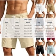 thumbnail image 4 of cllios Mens Shorts Elastic Waist Drawstring Side Pockets Lightweight Loose Fit Solid Color Shorts Summer Casual Beach Vacation Daily Wear, 4 of 7
