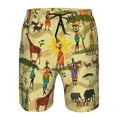 thumbnail image 3 of Vsdgher Ethnic African Men's Beach Shorts, Surfing shorts, Swim trunks, Quick Dry Swim Trunks for Surfing Beach Fun -X-Large, 3 of 6