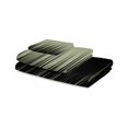 thumbnail image 2 of Sage Green Black Ombre Towel Set of 3, Soft Microfiber Bath Towels, Hand Towel, Washcloths, Modern Abstract Striped Gradient Quick-Dry Absorbent Towels for Bathroom Kitchen Hotel Beach Gym Spa, 2 of 7