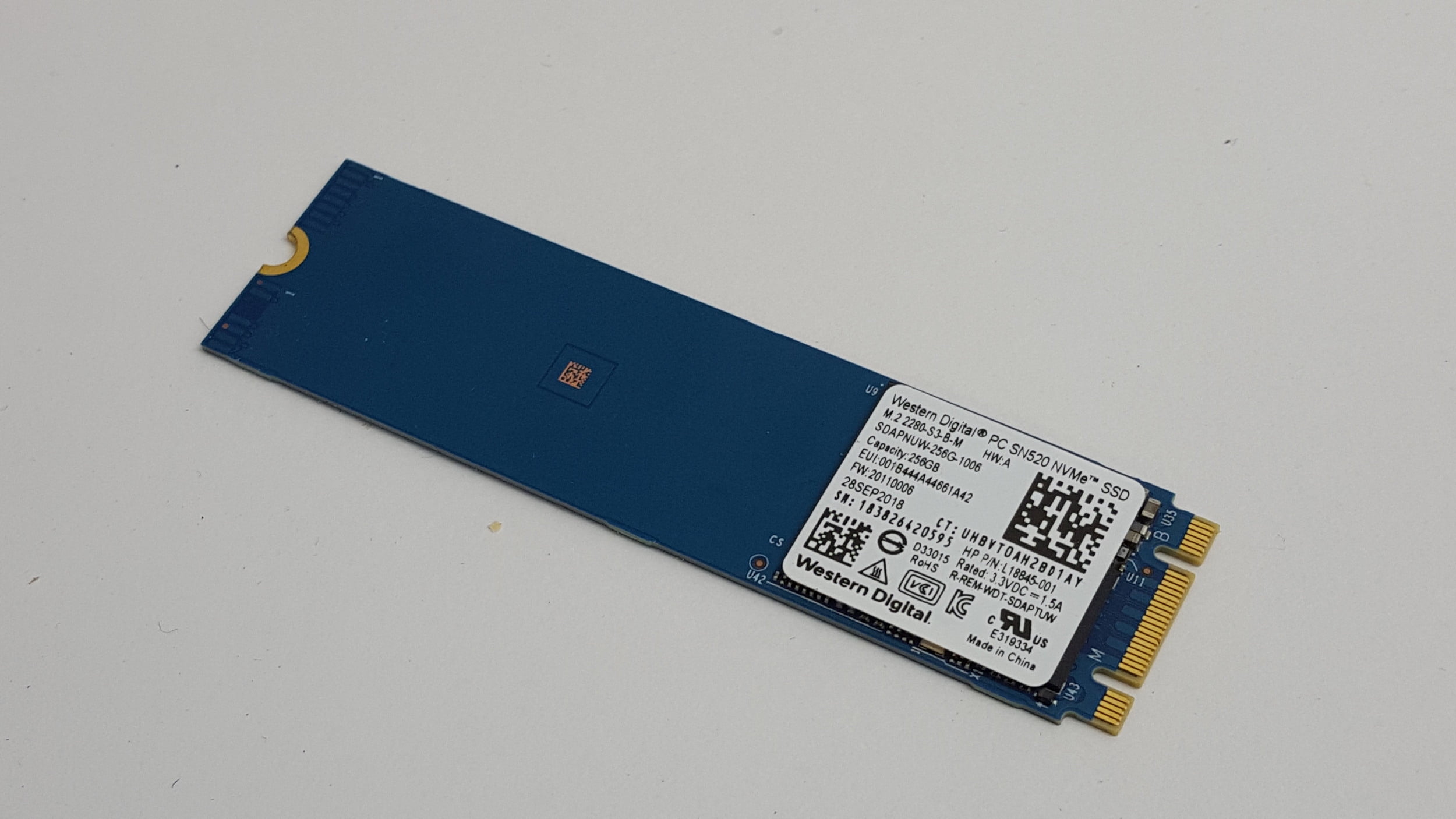 Pre-Owned Western Digital SN520 SDAPNUW-256G 256 GB NVMe 80mm Solid State Drive (Good)