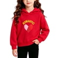 thumbnail image 2 of Bixock Toddler Girls Graphic Hoodies Long Sleeve Tops Crew Neck Pullover Tops Solid Color Print Casual Sweatshirt Warm Soft Windproof Daily Wear Girls Clothings, 2 of 7