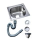 thumbnail image 4 of Fregadero de cocina utilitario de acero inoxidable de un solo seno, lavabo profundo con colador de desagüe y para lavar platos, adecuado para Estilo D, 4 of 8