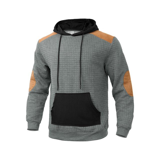 WILLBEST Sudadera con Capucha y Estampado A Cuadros para Hombre, con Bolsillo Frontal, para Deportes Al Aire Libre y Uso Diario En Otoño e Invierno. Grande