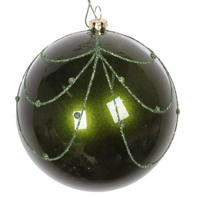 Vickerman MT194564D Rideau Ornemental Bonbon Vert Mousse 4 Po. - 4 par Sac