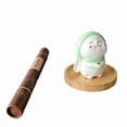 thumbnail image 2 of Portaincienso de resina con sándalo, figurita de aromaterapia de conejito lindo para decoración del hogar, relajación, ceras derretidas, regalo para interiores, incluye disco de madera., 2 of 6