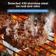 thumbnail image 2 of Caja para ahumar con parrilla, caja para ahumar con astillas de madera de acero inoxidable, generador de humo, herramientas para parrilla para ahumar carne, pescado, cerdo, modelo: plateado, 2 of 5