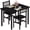 Black, variant on Baxluxe Dining Table Set, Rustic Kitchen Table and 2 Chairs with Metal Frame, Dining Room Dining Table Set, Small Space Breakfast Dining Table Set, Dining Room, Kitchen, Rustic Brown