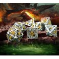 thumbnail image 3 of Juego de dados Dnd de metal, dados de dragón únicos poliédricos huecos, juego de dados de mazmorras y dragones, regalos D&D, juego de dados de rol, 7 Cps con caja de regalo, juegos de mesa, tarjeta Pa, 3 of 5