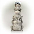 thumbnail image 3 of Alpine Corporation Solar 3-Stack Frogs Statue w/LED Light, 24 tall, 3 of 14