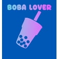 thumbnail image 2 of Bobadorable Boba Lover Adult Blue Long Sleeve Hoodie-Medium, 2 of 2