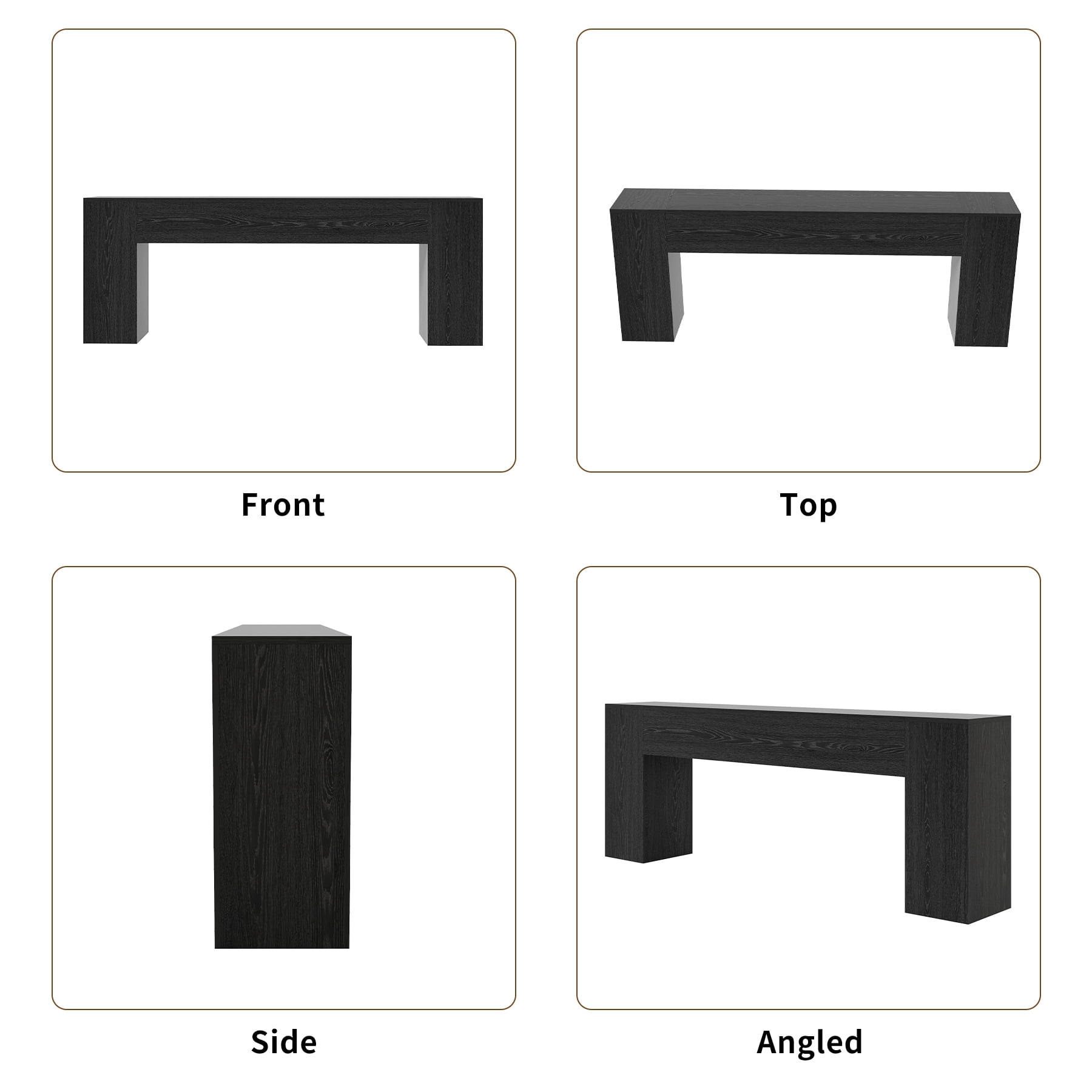86 Inch Entryway Table for Living Room, Extra Long Sofa Console Table Behind Couch, Modern Wood Console Tables for Entryway, Apartment, Hallway, Black
