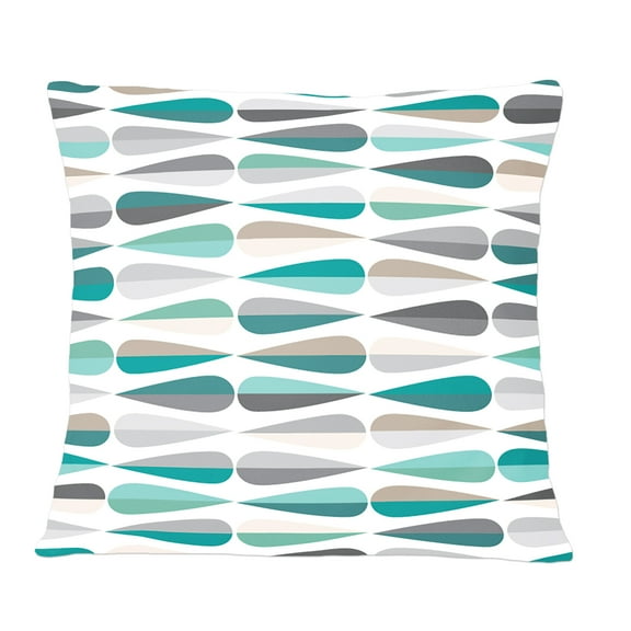 Designart Retro Abstract Drops III' Mid-Century Modern Throw Pillow - 12x20