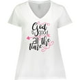 thumbnail image 3 of Inktastic God Is Good All The Time Women's Plus Size V-Neck T-Shirt, 3 of 5