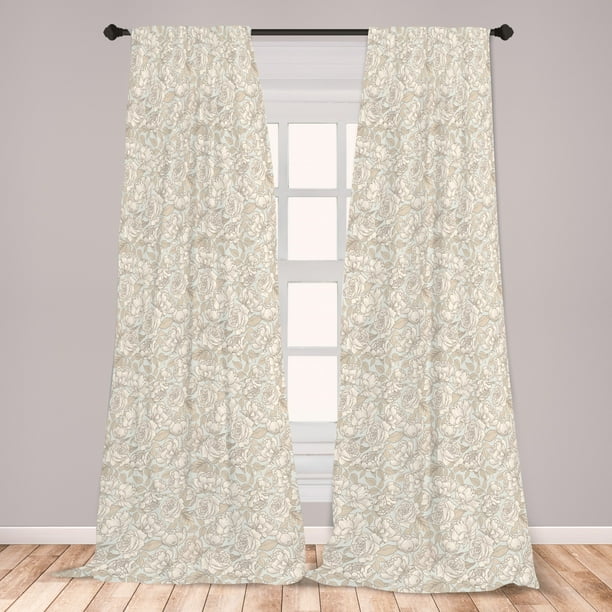 beige-curtains-2-panels-set-floral-ornamental-pattern-with-wedding