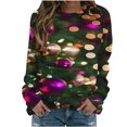 thumbnail image 2 of WXLWZYWL Womens Christmas Sweatshirts Cute Xmas Ugly 3D Graphic Print Sweaters Oversized Long Sleeve Round Neck Pullover Tops, 2 of 4