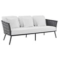 thumbnail image 2 of Modway Canapé de Patio Extérieur en Aluminium Gris Blanc, 2 of 7