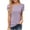 Purple, variant on XMMSWDLA Womens Tops Eyelet Embroidery Summer Spring Fashion Clothes Going Out 2024 Casual Short Sleeve Blouse T Shirts Womens Tops Casual