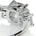 thumbnail image 3 of Alor Jewel Cushion Cut Excellent 1.9 Ct Moissanite Ring - 14K White Gold Plated Moissanite Ring for Her - Wedding Ring - Three Stone Moissanite Ring for Women's - Engagement Wedding Moissanite Ring, 3 of 3