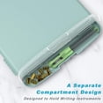 thumbnail image 3 of Portapapeles de plástico con almacenamiento, portapapeles de enfermería de alta capacidad con portalápices, caja de almacenamiento de portapapeles delgada con clips resistentes, carpeta de portap, 3 of 5