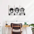 thumbnail image 7 of Elephant Stock Cool Monkeys Wall Art - Horizontal Multi Panel Canvas - Living Room Wall Decor - Animal Multi Panel - White And Black Decor - 33" x 20", 7 of 7