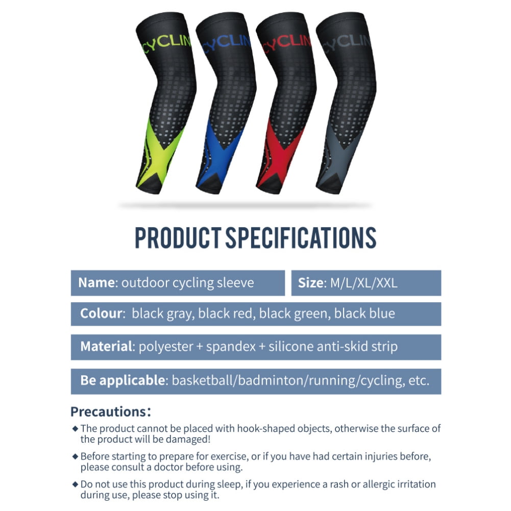 1 Pair Cooling Arm Sleeves for Men & Women, UV Protective UPF 50 Tattoo Cover Up Adult Children Polyester Sunshade Hand Elbow Protection Cover Summer Cycling Sportswear Accessories Outdoor