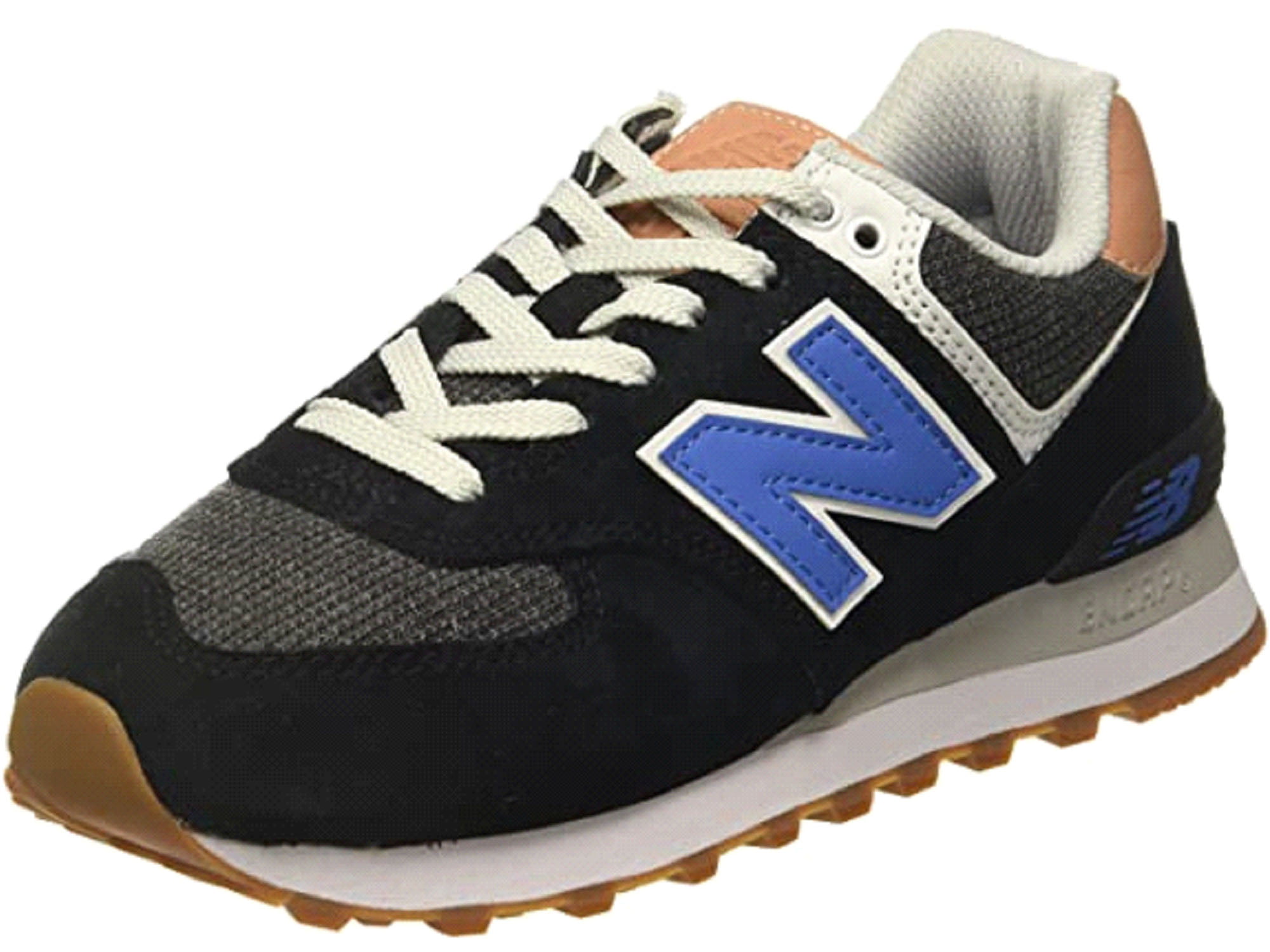 New Balance Men's 574 Sneaker Black/Faded Mahogany - 9 -