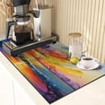 thumbnail image 3 of Painting Sea Sunset Coffee Mat for Countertops, Beach Sun Ocean Dish Drying Mat 2 Pcs for Kitchen Coffee Bar Accessories Fit Under Coffee Maker Espresso Machine Dish Rack Hide Stain Rubber, 3 of 6