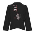 thumbnail image 4 of Embroidered Tops For Women Peasant Tops For Women Chinese Style Tops For Women Linen Clothing For Women Linen Tops Women Lightweight Linen Blouses For Women Linen T Shirts For Women Black L, 4 of 5