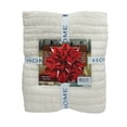 thumbnail image 3 of Woven Paths White Quilted Stripe Lightweight Cotton Throw Blanket, 50" x 60", 3 of 12