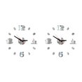 thumbnail image 1 of Ounissouiy Relojes de pared autoadhesivos 3D DIY Acrílico Espejo Pegatinas Hogar Dormitorio Sala de estar Decoración - Plata Type1 NO1, 1 of 6