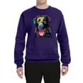 thumbnail image 2 of Love Can Make a Tail Wag Pitbull Dog Lover Unisex Crewneck Graphic Sweatshirt, Purple, Large, 2 of 3