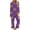 Purple 1, variant on WFJCJPAF 2024 New Halloween ! Pajamas for Women Set,Ladies' Gradient Printed Casual Top Pants Pajama Set - Green S