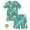 Turquoise, variant on PatPat Pajamas for Toddler Viscose from Bamboo Boys Snug Fit Pajamas Kids Short Sleeve Graphic Top & Pj Pants Breathable Sleepwear Sets, Blue, 6T