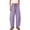 Purple——Fall Savings, variant on Oiangi Womens Gingham Plaid Pants Elastic Waist Baggy Barrel Pant Fall Casual Drawstring Travel Trousers with Pockets Yellow L