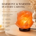 thumbnail image 5 of Himalayan Salt Lamp with Wood Base, Rose Night Light, Natural Crystal Decorative Mood Lighting, Aesthetic Home Decor for Bedroom & Office Desk, 5 of 9
