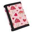thumbnail image 2 of Chririnla Mushroom Heart Pattern Children's Wallet, Polyester Trifold Card Wallet for Travel, Slim Lightweight Kids Trifold Wallet, 2 of 6