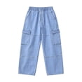 thumbnail image 3 of Conairie Mens Jeans Regular Fit Elastic Waist Denim Pants Vintage Solid Lightweight Comfortable Vintage Workwear Classic Jeans Trousers Light Blue S, 3 of 4