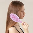 thumbnail image 2 of Pink Breast Cancer Hair Brush,Girls Detangling Hair Brush,Glide Through Tangles with Ease for Wet & Dry Hair,8.8"X2.8", 2 of 7