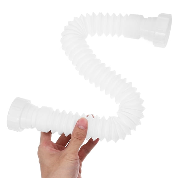 Tineasur Adjustable Flexible Sink Drain Kit White Plastic for Under Sink Plumbing Installation and Replacement