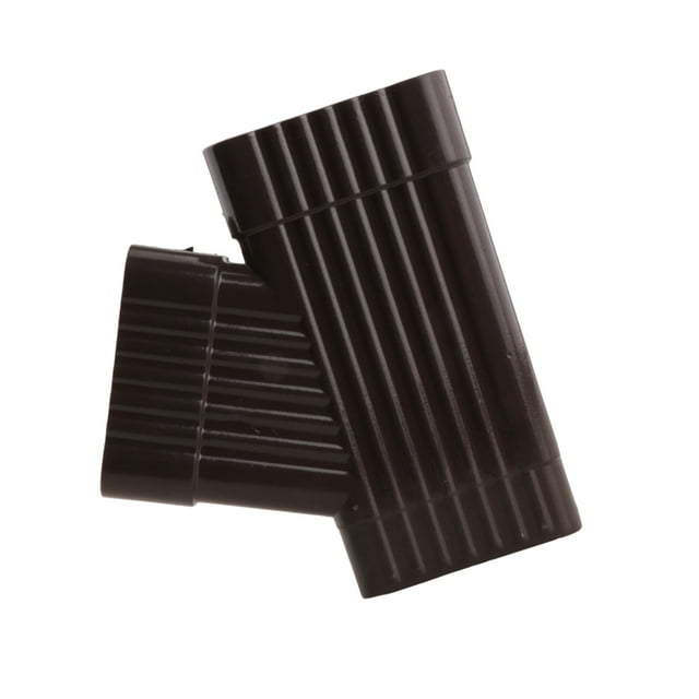 Conector en Y para canaletas de bajada de aguas pluviales, fácil instalación, accesorios ligeros de aluminio Café de 5 x 8 cm