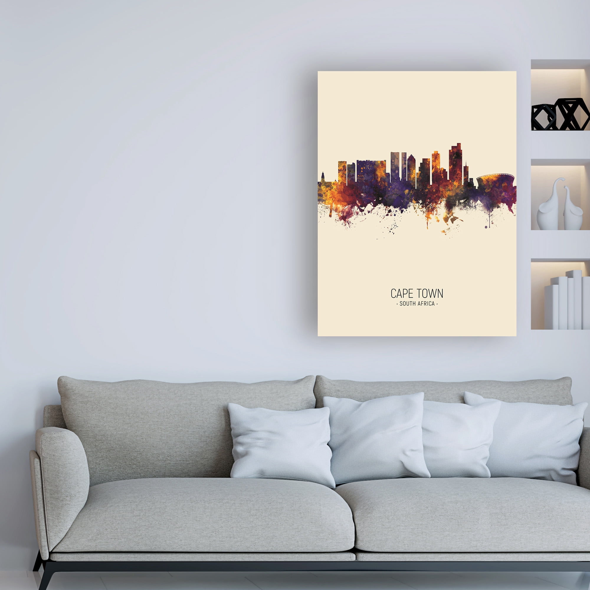Trademark Fine Art 'Cape Town South Africa Skyline Portrait III' Canvas Art by Michael Tompsett