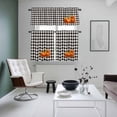 thumbnail image 4 of Fall Pumpkin Kitchen Curtains Sets for Windows 36 Inch Length, Thanksgiving Black Check Buffalo Plaid Rod Pocket Window Treatments Tier Curtains and Valances Set for Bedroom/Bathroom, 4 of 8