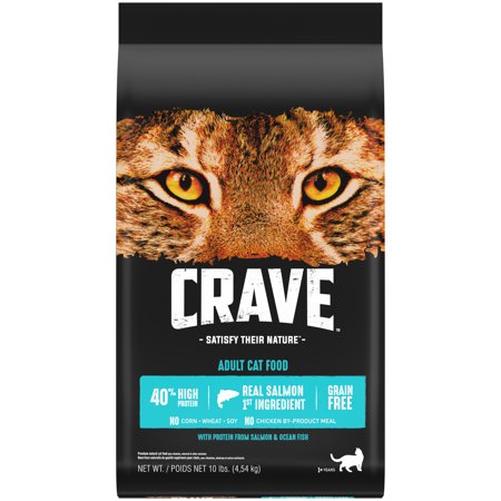 UPC: 0023100123400 | CRAVE Salmon & Ocean Fish Flavor Grain Free Dry Cat Food for Adult Cats  10 lb Bag