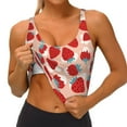 thumbnail image 3 of Yiaed Red Strawberry Print Ladies Waistcoat Women Sports Vest Vest Sports Women Sports Top Yoga Vest for women-Medium, 3 of 8